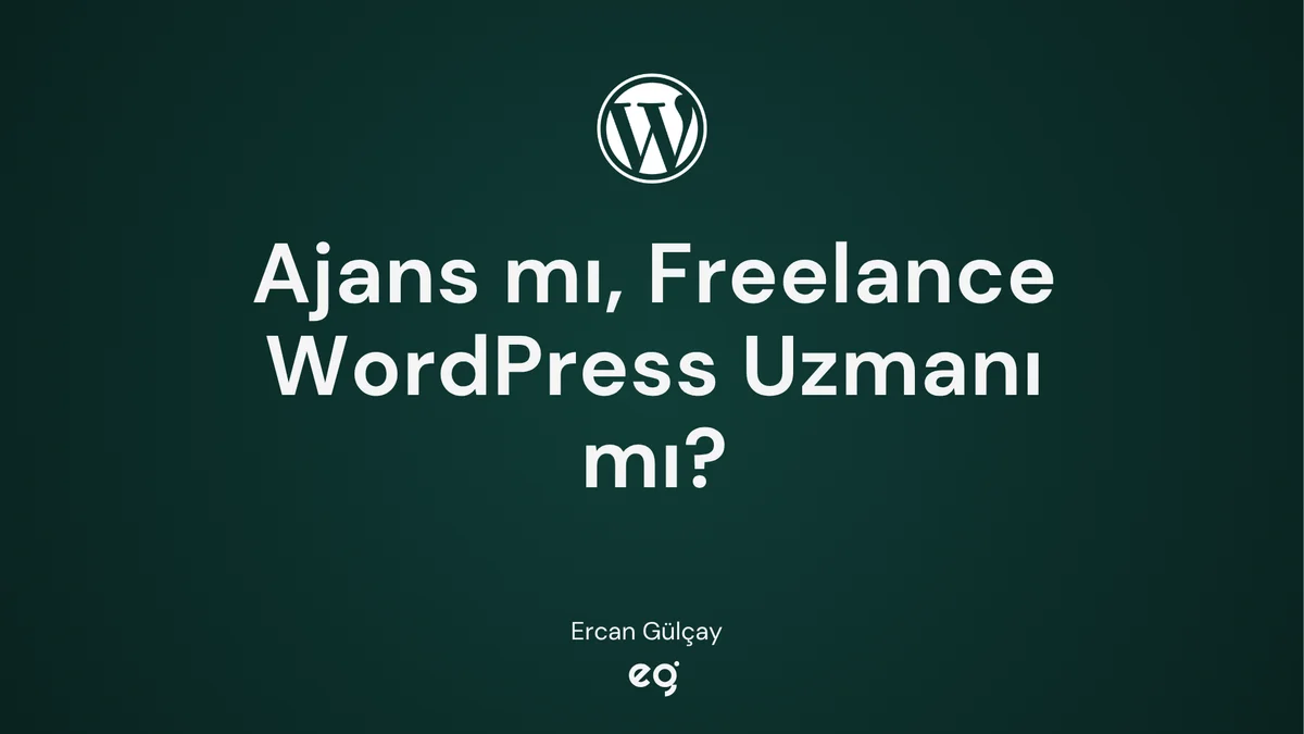 WordPress ajans mı freelance wordpress uzmanı mı karşılaştırması kapak görseli