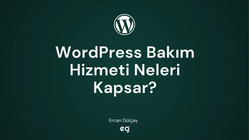 WordPress bakım hizmeti neleri kapsar kapak görseli