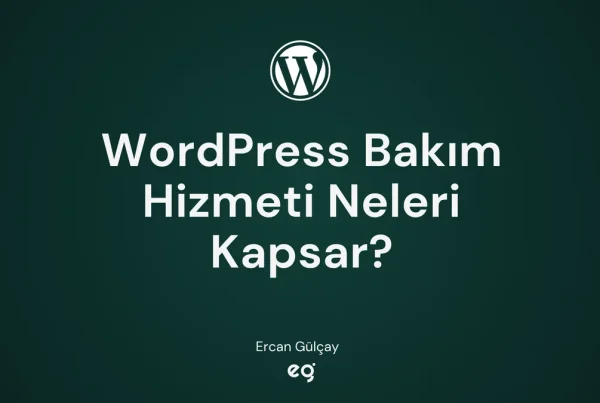 WordPress bakım hizmeti neleri kapsar kapak görseli